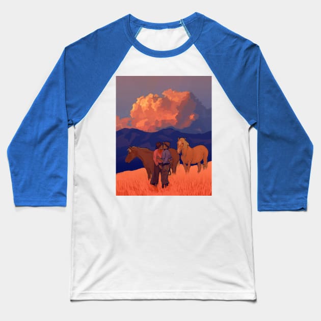 butch cowboys Baseball T-Shirt by bhramarii